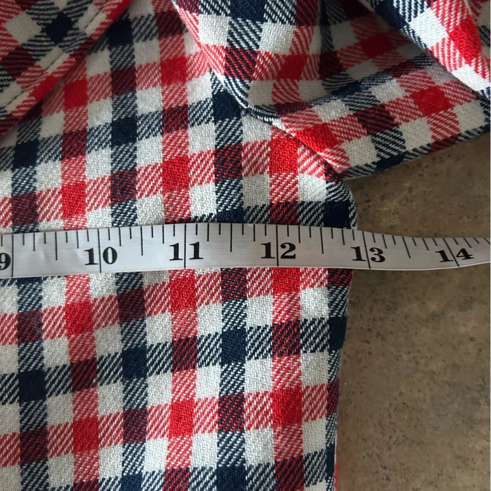 Vintage Kids Blazer - red/blue/white checkered plaid fully lined
